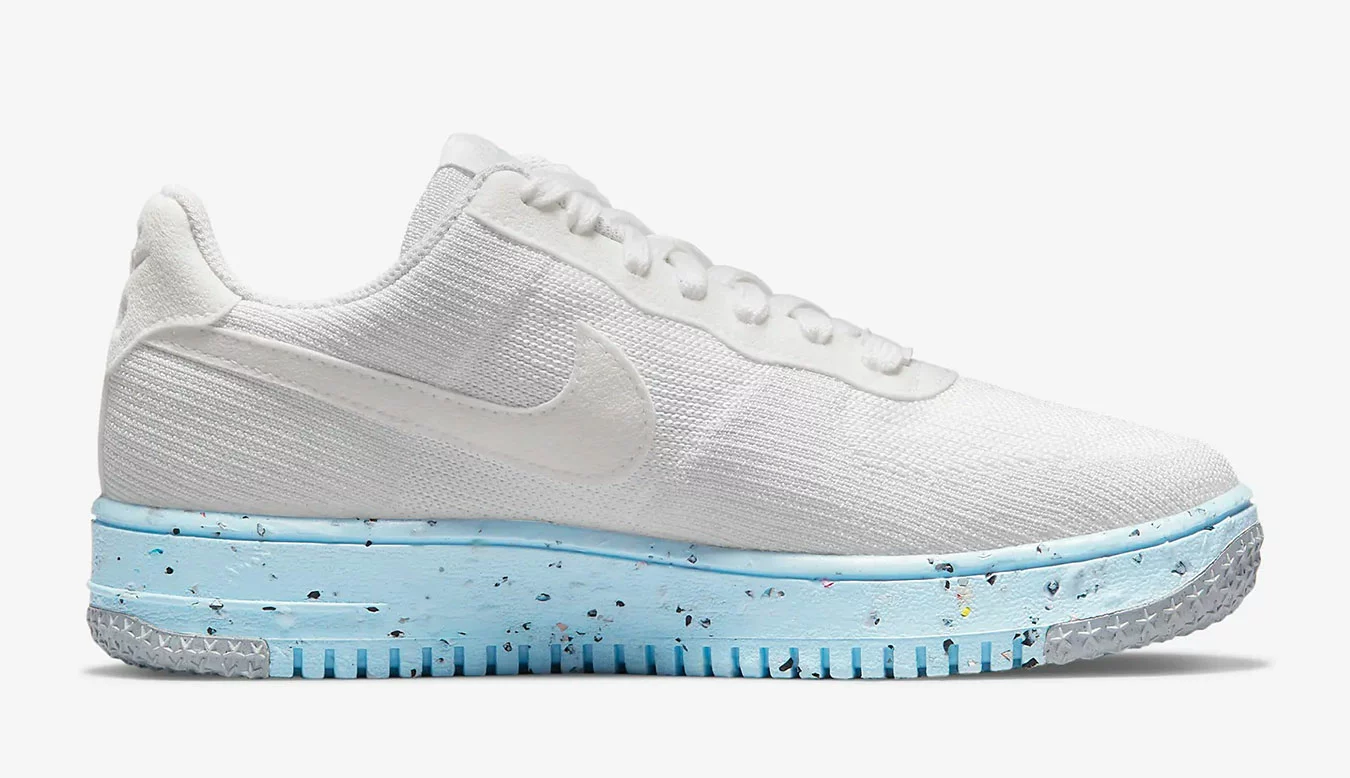 Nike W Air Force 1 Crater Flyknit Blanc / White 6 Nike W Air Force 1 Crater Flyknit Blanc / White – Image 6