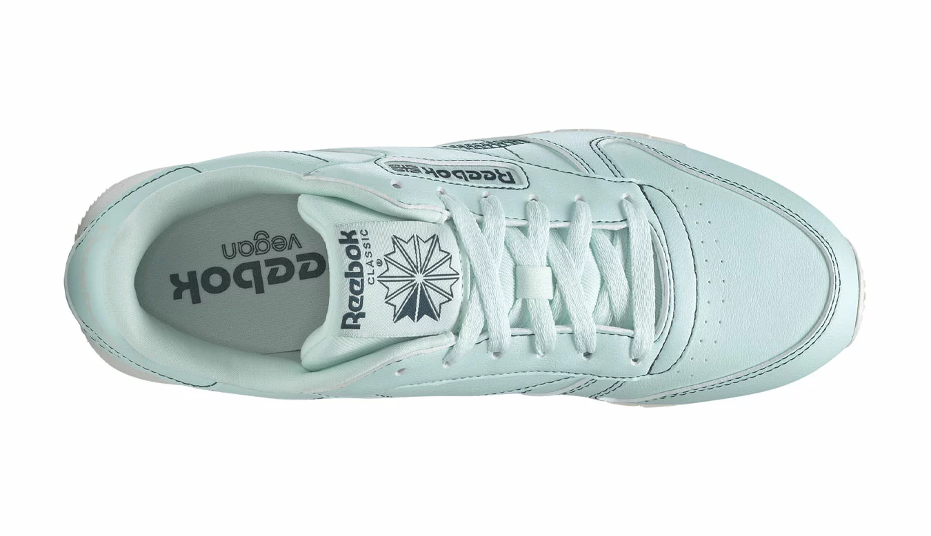 Reebok Classic Leather Vegan Turquoise / Turquoise 2 Reebok Classic Leather Vegan Turquoise / Turquoise – Image 2