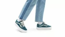Vans Old Skool Stackform Varsity Deep Teal Vert / Green -Hot Sale Vans Store vans old skool stackform varsity deep teal vn0a7q5m60q6
