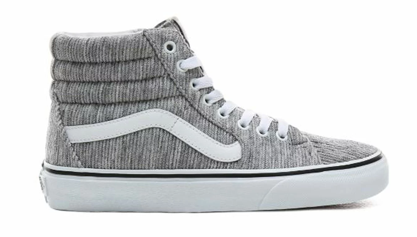 Vans Sk8-Hi Rib Knit Grey True White Gris / Grey 5 Vans Sk8-Hi Rib Knit Grey True White Gris / Grey – Image 5