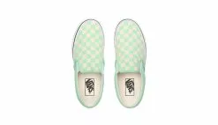 Vans Ua Classic Slip-On (Checkerboard)Gr Ashtrwht Vert / Green -Hot Sale Vans Store vans ua classic slip on checkerboardgr ashtrwht 3