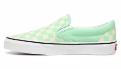 Vans Ua Classic Slip-On (Checkerboard)Gr Ashtrwht Vert / Green -Hot Sale Vans Store vans ua classic slip on checkerboardgr ashtrwht 4