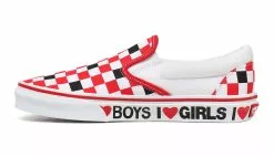 Vans Ua Classic Slip-On (I Heart)Black/True White Rouge / Red -Hot Sale Vans Store vans ua classic slip on i heartblack true white 5