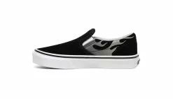 Vans Uy Classic Slip-On (Suede Flame) Kids Noir / Black -Hot Sale Vans Store vans uy classic slip on suede flame blk tr wht vn0a4butwkj 2