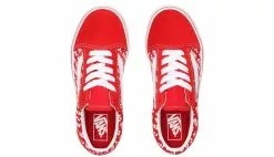 Vans Uy Old Skool (Logo Repeat) Kids Rouge / Red -Hot Sale Vans Store vans uy old skool logo repeatrcngrd trwht vn0a4buuw35 2