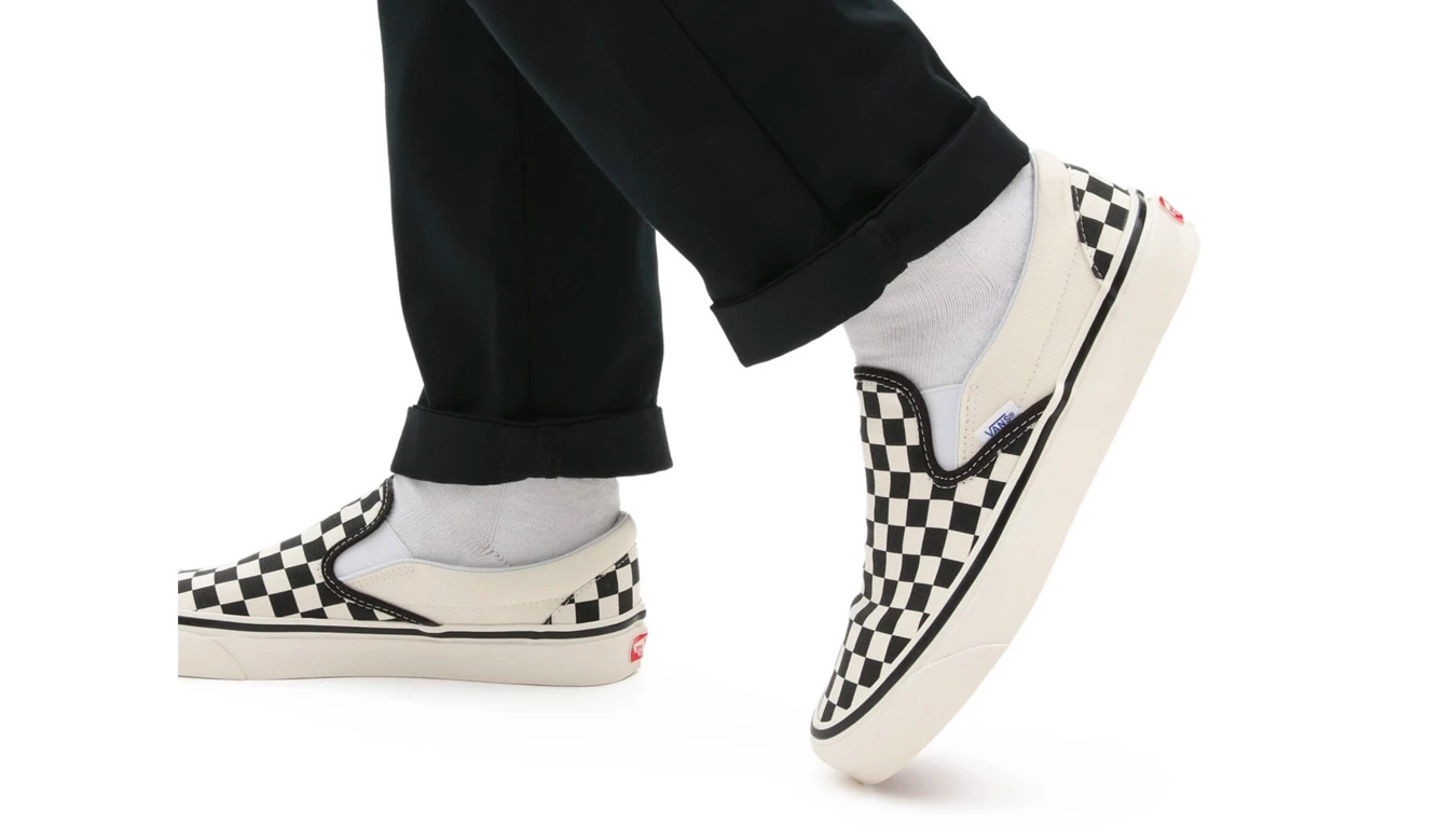 Vans Classic Slip-On (Anaheim Factory) Checker Blanc / White 3 Vans Classic Slip-On (Anaheim Factory) Checker Blanc / White – Image 3