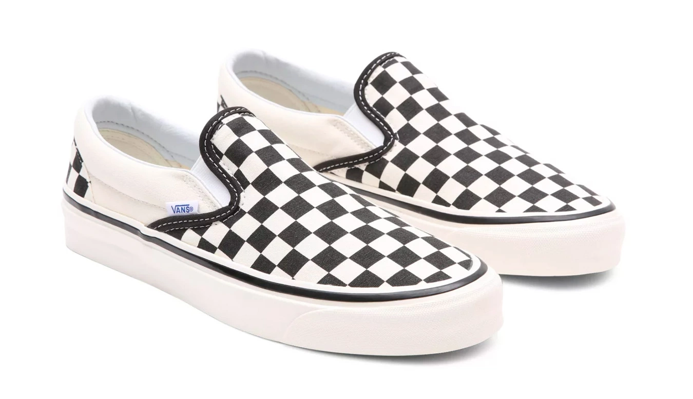 Vans Classic Slip-On (Anaheim Factory) Checker Blanc / White 2 Vans Classic Slip-On (Anaheim Factory) Checker Blanc / White – Image 2