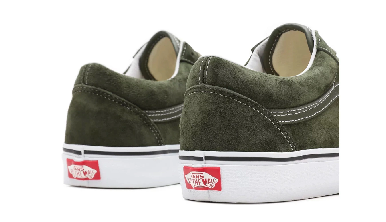 Vans UA Old Skool (Pig Suede) Olive Vert / Green 3 Vans UA Old Skool (Pig Suede) Olive Vert / Green – Image 3