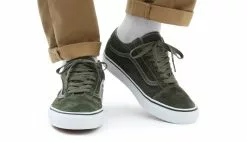 Vans UA Old Skool (Pig Suede) Olive Vert / Green 9 Vans UA Old Skool (Pig Suede) Olive Vert / Green -Hot Sale Vans Store vn0a3wkt4qv3
