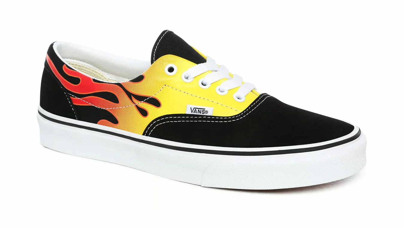 Vans Ua Era (Flame) Black/True White Noir / Black 3 Vans Ua Era (Flame) Black/True White Noir / Black – Image 3