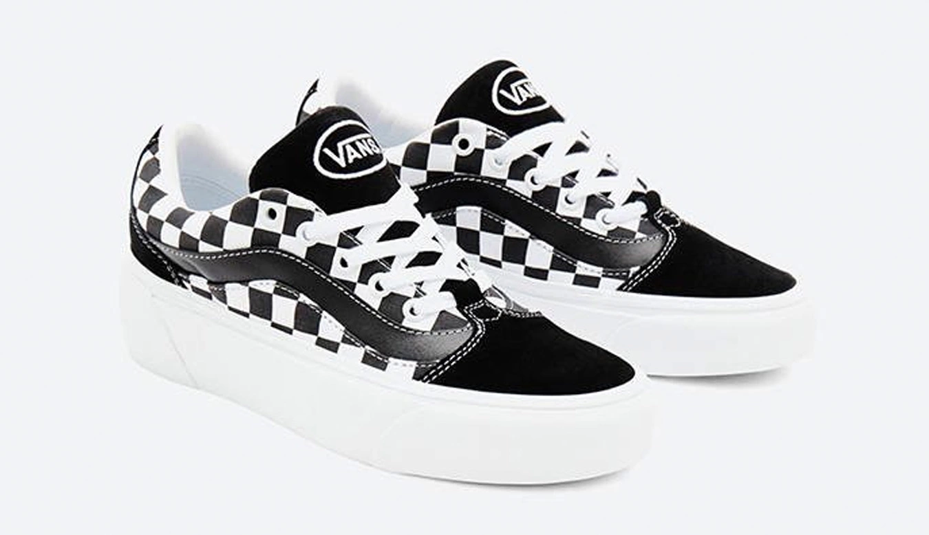 Vans Shape Ni Checkerboard Noir / Black 2 Vans Shape Ni Checkerboard Noir / Black – Image 2